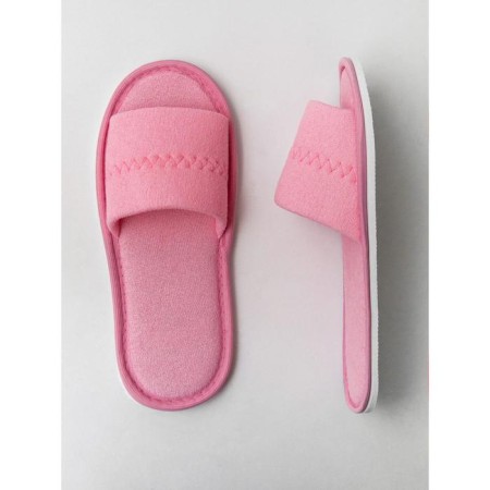 Women's slippers open nose, size 36-38, pink color-2