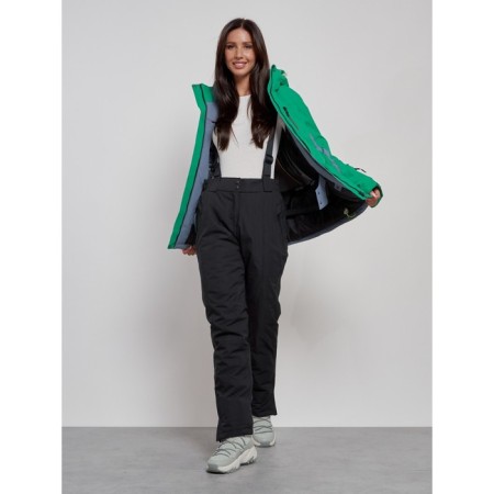 Ski jacket women's winter, size 48, green color-9
