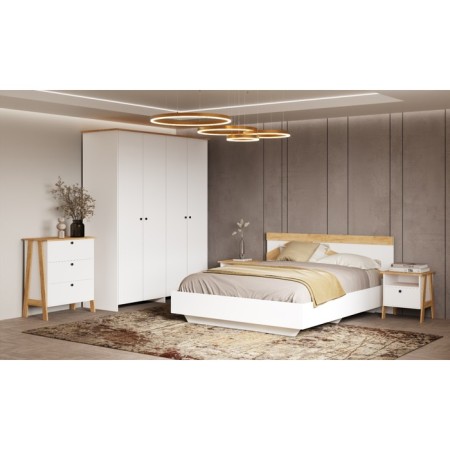 Close -bedroom Theodore, 480x421x515, white/gold craft-2