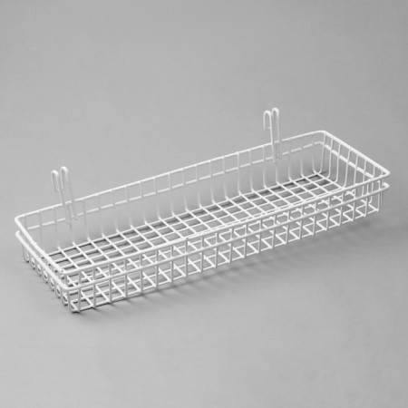 Basket on a grid, 40.5 × 14 × 5.6 cm, white color-1