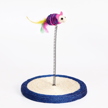 Cat Domestan "Sizaley Mouse on the Sisaley Stand", 19 x 23 cm, mix of flowers-4