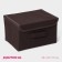 Stellid box for storage with a lid of the share "Alva", 26 × 20 × 15 cm, brown color