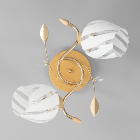 Luer "Lessons" 2x40W E27 Gold 44x33x28 cm-3