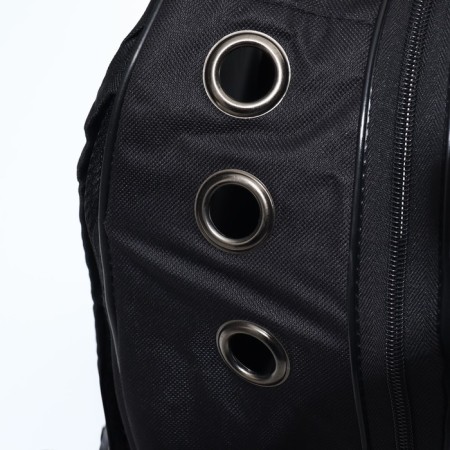 A backpack for carrying animals with a viewing window, 32 x 25 x 42 cm, purple-13