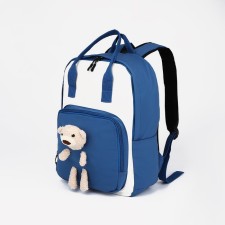 Backpack-Suma, lightning department, external pocket, blue color
