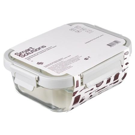 Smart Solutions baking and storage container, rectangular with separators, 1 l, the color is light gray-3
