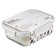 Smart Solutions baking and storage container, rectangular with separators, 1 l, the color is light gray