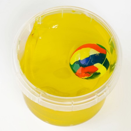 Slime "glass" ball-jump, yellow, 90 g-3