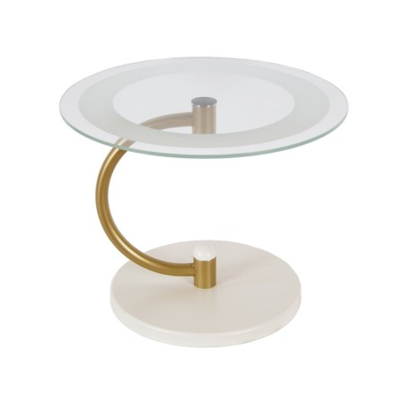 Table Journal duet 13n, 600x600x500, gold/ivory/transparent