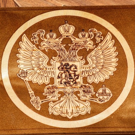 Handmade backgammon "Coat of arms", 60x30 cm, with a chess field, Armenia-4