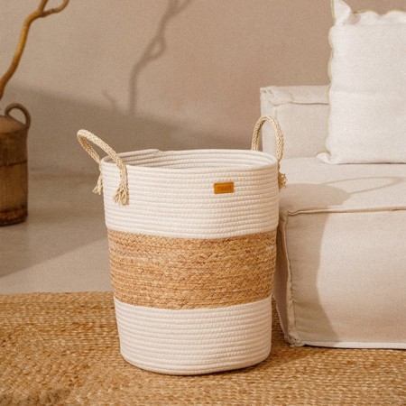 Belly basket wicker -round SL Home "Order", 35 × 40 cm, cotton, hyacinth-6