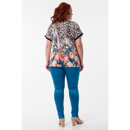 Women's pants, size 56, blue color-5