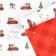 Paper packing glossy bilateral "New Year's machines", 70 x 100 cm, New Year