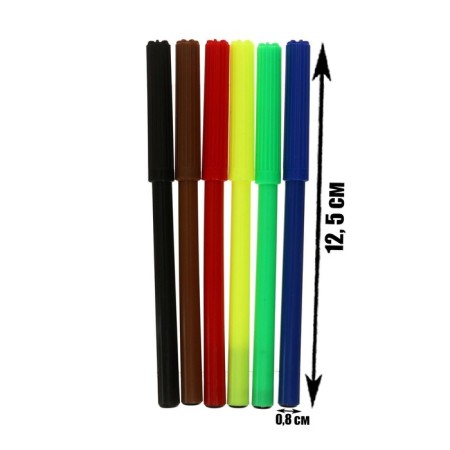 Flomasters 6 colors, ventilated cap-1