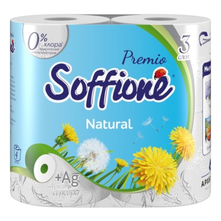 Soffione Premio toilet paper, 3 layers, 4 rolls