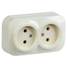IEK ERH20-K33-10 GLORY, OP, 2 sockets, OP GLORY RS22-2-HC 10A without grounding