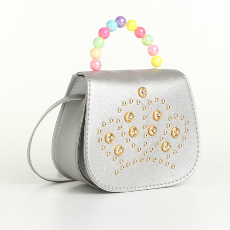 Baby bag on a valve, silver color