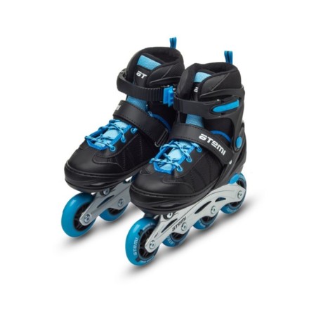 Roller skates sliding ATEMI AIS01BS, PU64, 82A, ABEC-7, black-blue color, size S 30-33