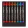 Loars of wax 8 colors, carioca maxi, bright, with the effect of metallic, maxi-triangular case, for dark surfaces