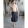 Set for male bath: hat, mittens, kilt, size 65x130 cm gray