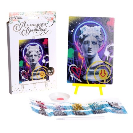 Diamond mosaic with partial filling on the stand Vandal Art, 13 x 19 cm, cardboard-1