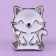 Metal icon "cat" 2.2 x 1.6 cm