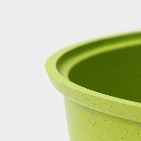 Trendy Style pan, 6 l, glass cover, anti -stick coating, green color-2