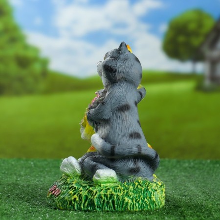 Garden figure "cats in love will be fine" 26cm-1