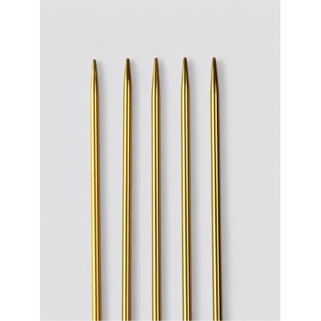 Knitting knitting needles 15cm D4mm (5pcs) PVC package aluminum gold a-1