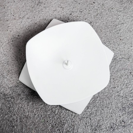 Cloudy "quarter n" metal per 1 candle, 9.5x3 cm, white-3