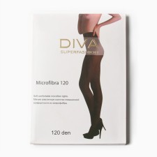Колготки женские DIVA Microfibra 120 ден, цвет черный (nero), размер 5-XL