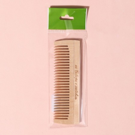 Comb - comb, 12 × 3.5 cm, color "Light wood"-3