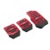 Cartage pedals, anti -slip, red, set 3 pcs