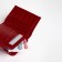 Women's wallet on the button, red color