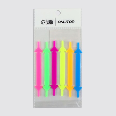 A set of shoes for shoes, 6 pcs, silicone, flat, 13 mm, 9 cm, color "Rainbow"-4