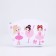 Bag's bag with lightning, white/pink color