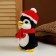 Soft toy "Penguin" in a hat, 20 cm, black color
