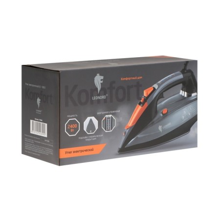 LEONORD LE-1803, 2400 W, ceramic sole, 20 g/min, 380 ml, black-6