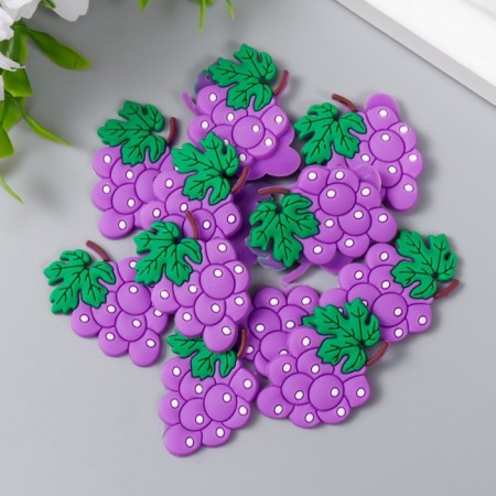 Decor for creativity rubber "Grapes" set 15 pcs 3.4x2.5 cm-2