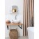Bathroom cabinet with a mirror "Orion", color white marble