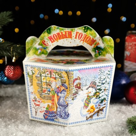 Gift box "New Year's History", 25.2 x 28.7 x 25.5 cm-1