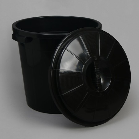 Household tank, 50 l, with a lid, black-1
