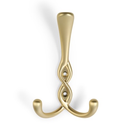 Furniture hook CAPPIO Pigtail, three -rod, satin gold color-3