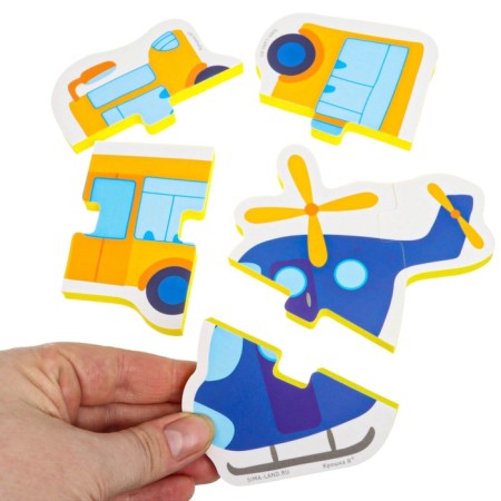 Soft puzzle for babies "Transport", 5 puzzles, crumb I-12