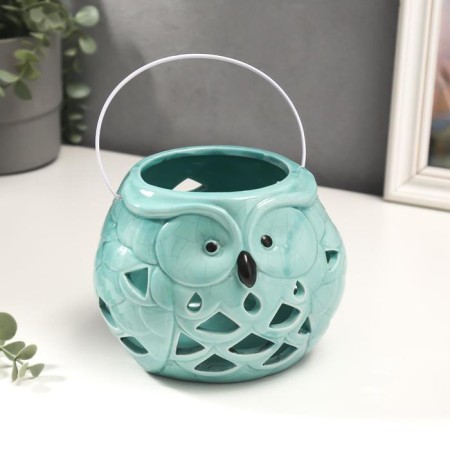 Ceramics candlestick for 1 candle "Eagle Puzatik" 12x14x12 cm, mix-1
