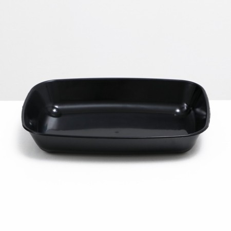 Round toilet without a mesh 33.5 x 25 x 6 cm, black-2