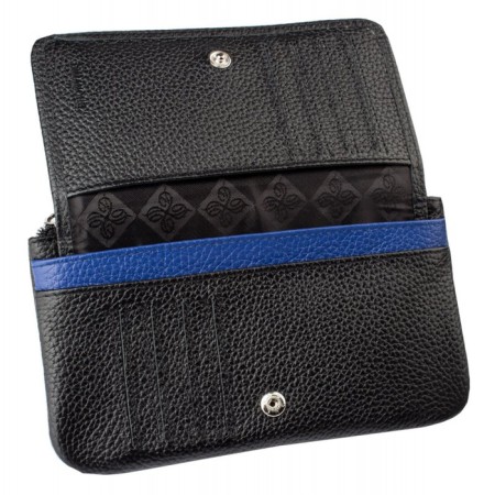Purse with lightning, black-blue color-1
