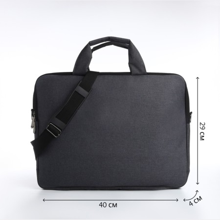 Laptop bag, "Alex", color gray color-1
