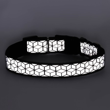 Collar with reflective ornament, 55 x 2.5 cm, black-7