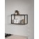 Hinged shelf 600, 600x250x360, black muar/oak sonom